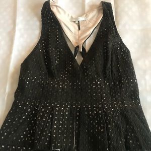 Black peplum top